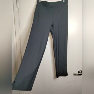 IC COLLECTION (Size M) Charcoal Gray Stretch Ankle Slim Cropped Pull-on Pants